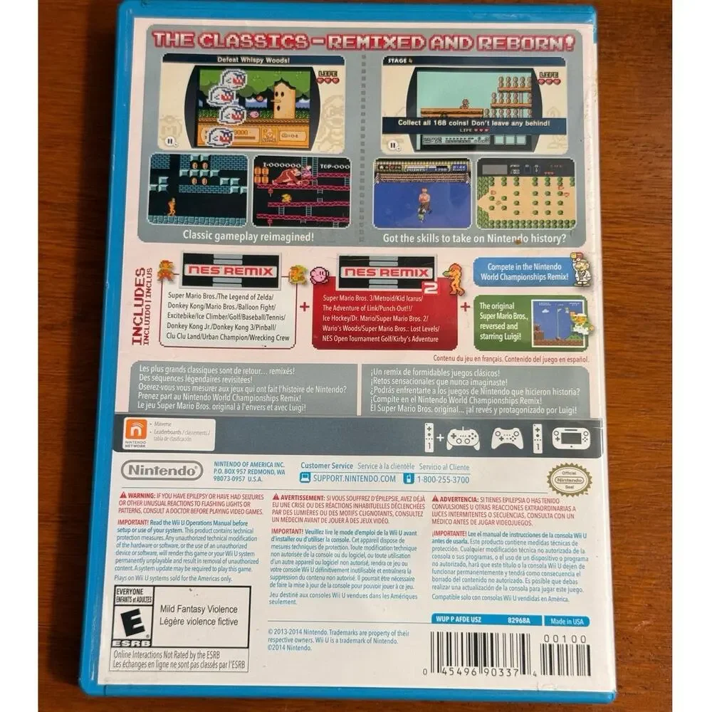 NES Remix Pack (Nintendo Wii U, 2014) CIB - Disc & Insert Tested Authentic